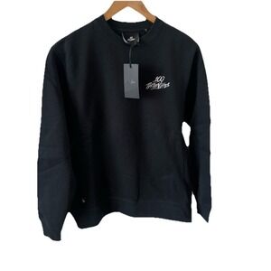 NWT 100 Thieves Foundations Black Crew Neck‎ Pullover Sweatshirt Mens Sz XS